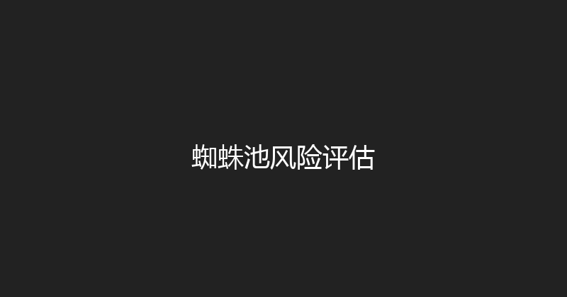 蜘蛛池风险评估 封面图
